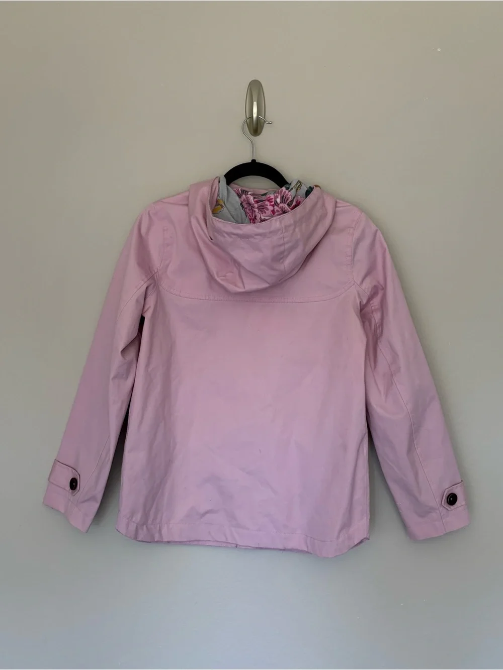 Joules Coast Waterproof Rain Jacket Hooded Floral Lined Lilac Pink: US 4 - Picture 7 of 12